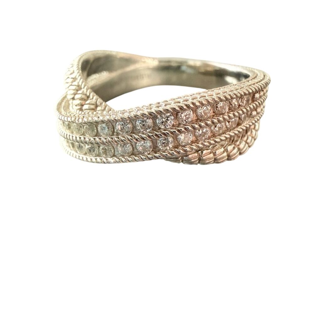 Judith Ripka 925 Sterling Silver Band Ring NEW size 10